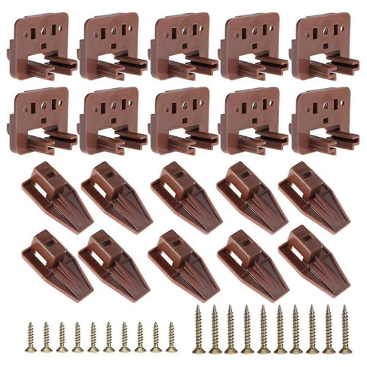 10PCS Tiroir Glissière Slide Track Guide Glide pour tiroir à montage central pour commodes et pour table de chevet 1 tiroir Systèmes