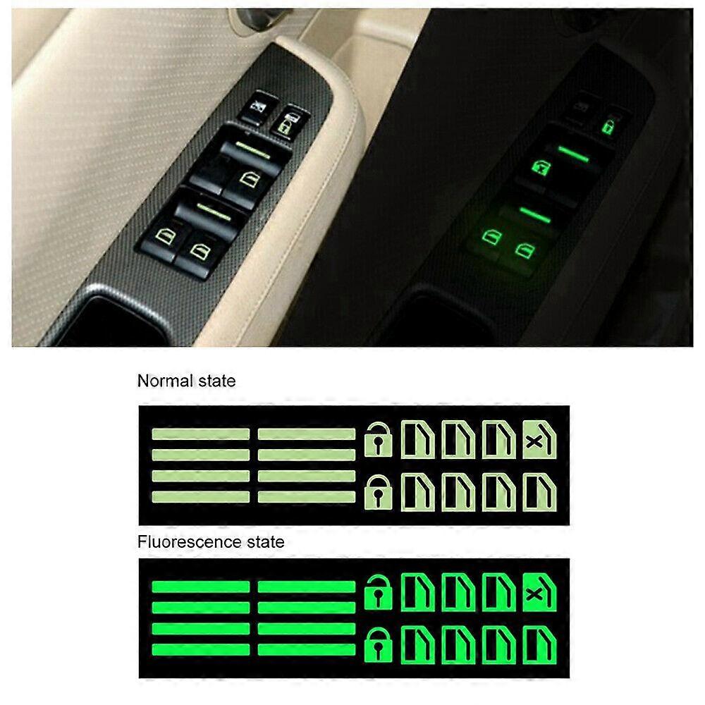 Button Sticker Universal Car Door-interior Panel Window Luminous Waterproof