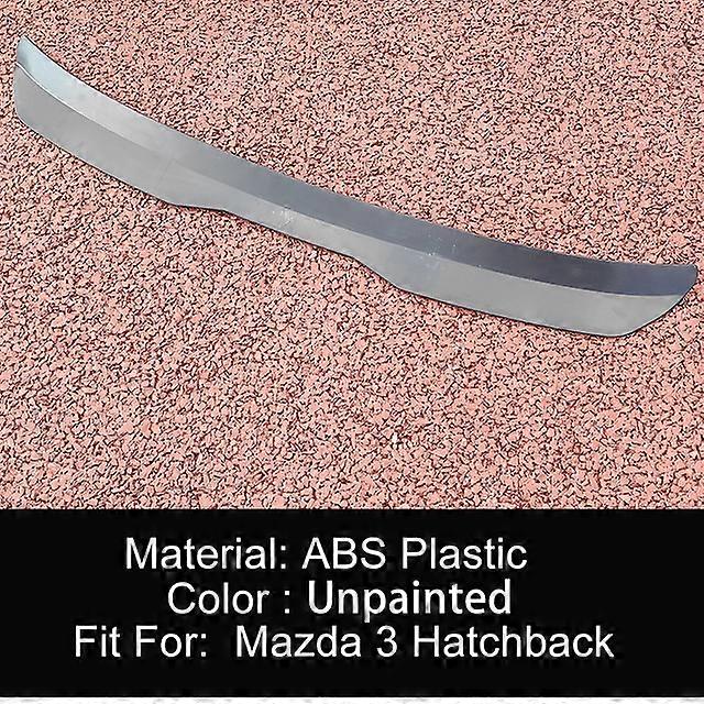 For Mazda 3 Hatchback 2006-2012 Rear Roof Trunk Lid Car Spoiler Wings Glossy Black Carbon Universal Exterior Accessories Parts