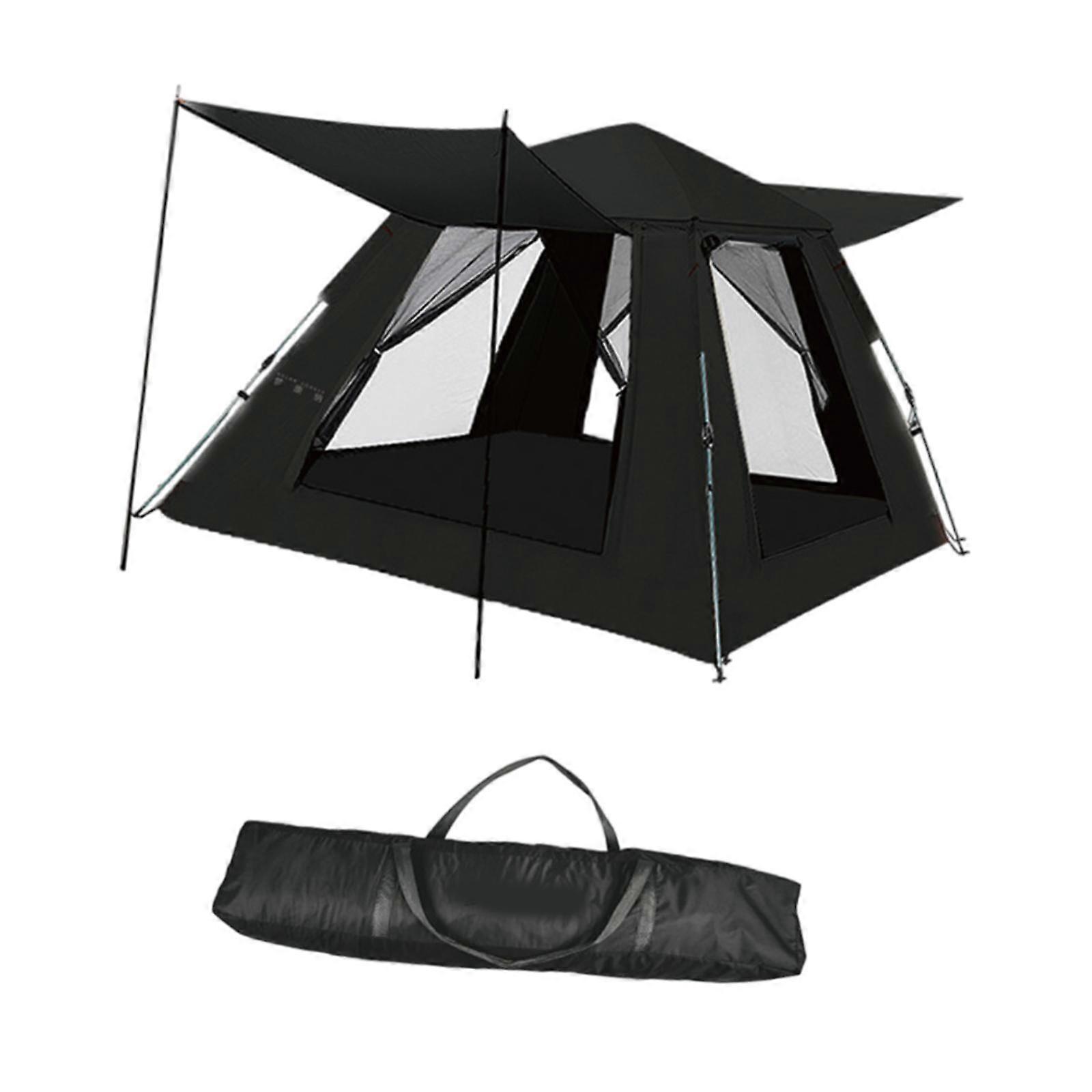 Camping Tent with Storage Bag Portable Tent Stable Traveling Tent Easy Setup Black