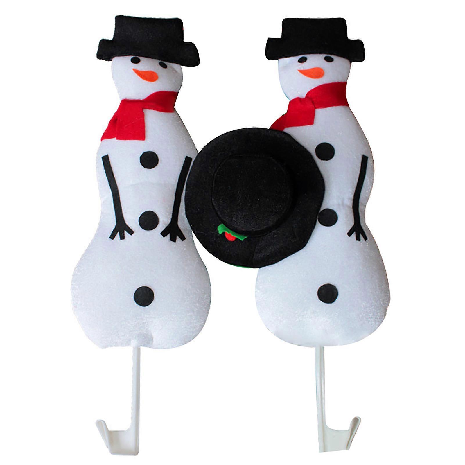 Set Car Snowman Charms Cute Hat Snowman-shaped Holiday