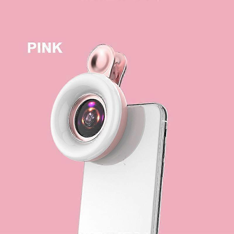 Mobile Phone Fill Light 15x Macro Lens Portable Selfie Led Ring Flash Light Phone Selfie Lamp Universal Ring Clip Light