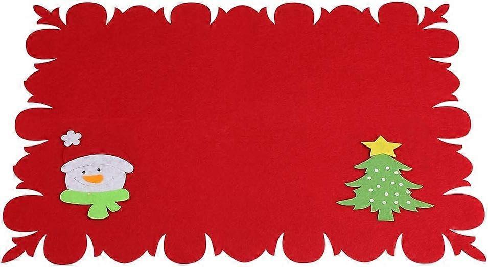 Napperons de Table Pad en Tissu Non tiss Napperon de Nol Table  Manger dcor de Tapis de Fourche(+)-1767