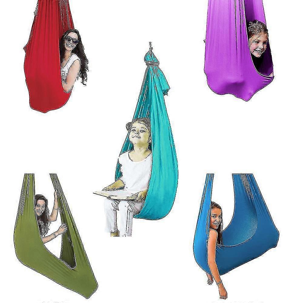 スカイブルーヨガスイングセットヨガハンモック空中ブランコスリング反転ツール屋内ホームフィットネス用