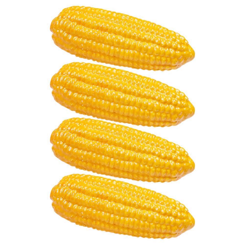 4pcs Fake Corn Artificial Corn Prop Decorative Corn Models Foams Vegetable Props