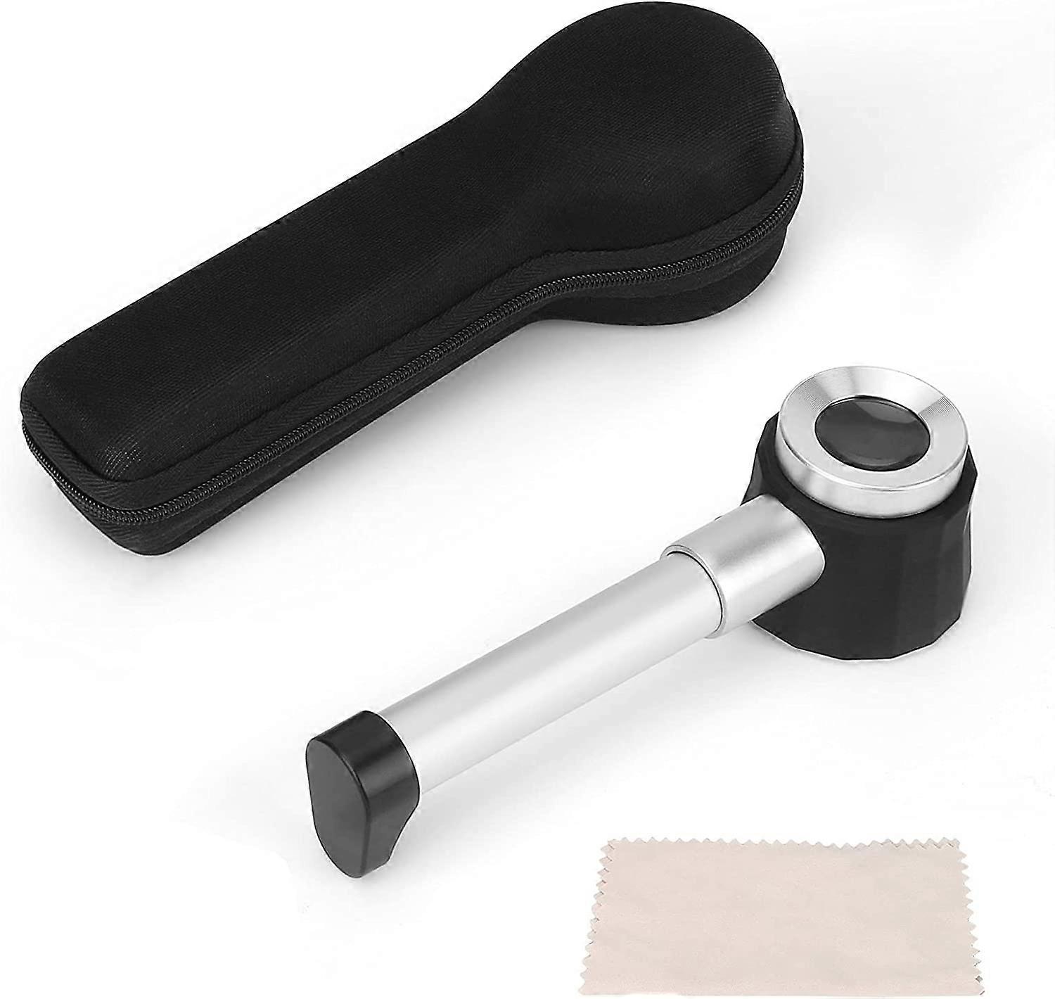 45X Magnifying Glass Handheld LED Light Magnifier with Measure Scale