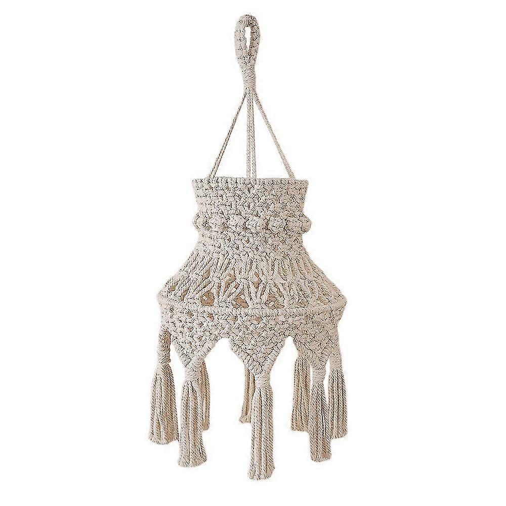 Macrame Lamp Shade Boho Hanging Pendant Light Cover, Chandelier Shade