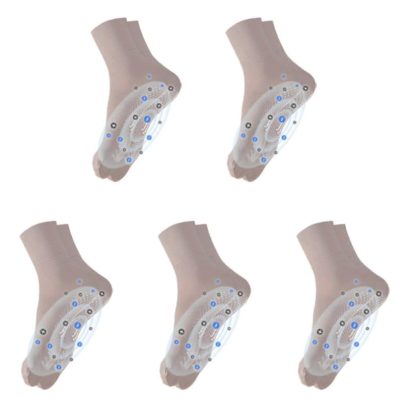 10 Pairs Tourmaline Ionic Body Shaping Stretch Socks, Spring Summer Negative Ion Body Sculpting Stretch Socks