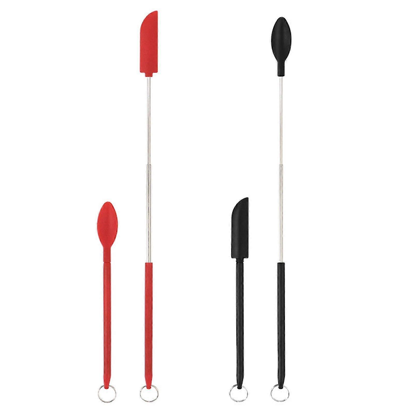 Mini Silicone Telescopic Spatula Multipurpose Double-headed Cream Cake Scraper