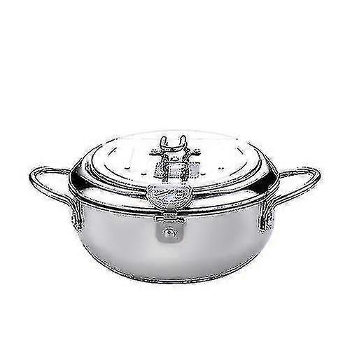 Petite Friteuse En Acier Inoxydable 304 Avec Panier - Économie D'Huile, Type Japonais - Idéale Pour Friture Maison - 4