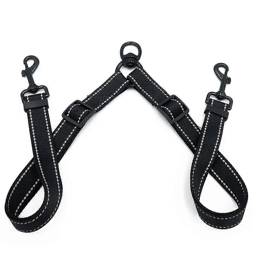 Double Leash Coupler Adjustable Nylon Splitter Compatible Two Big Dogs