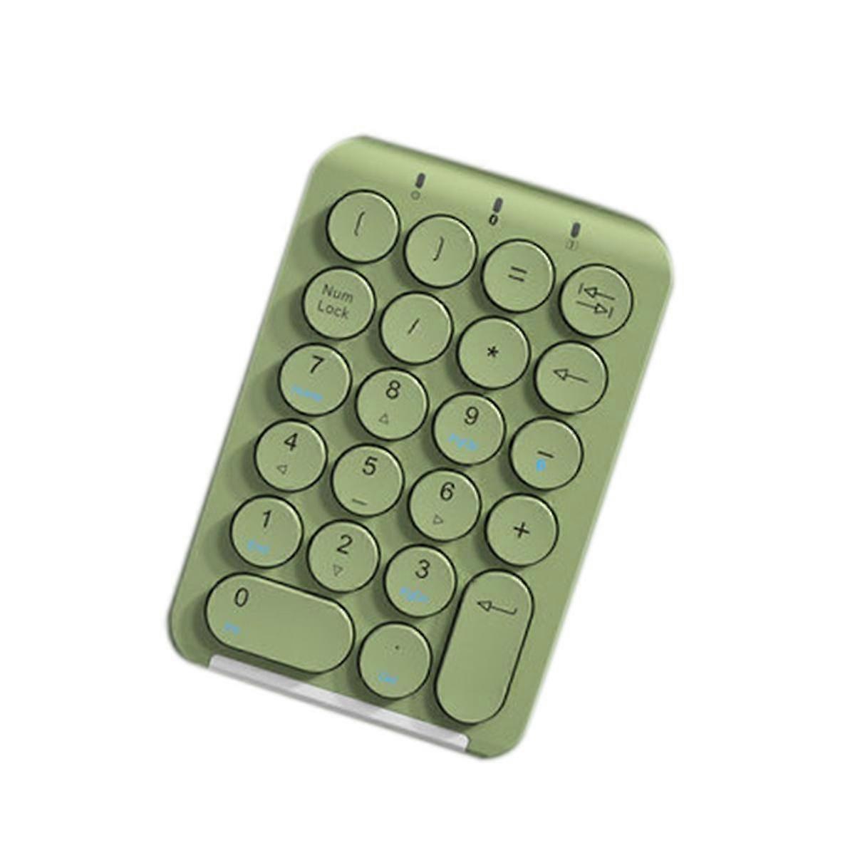 Wireless Number Pad Bluetooth Numeric Keypad Round Keycaps Numpad 22 Keys Rechargeable Number Keybo