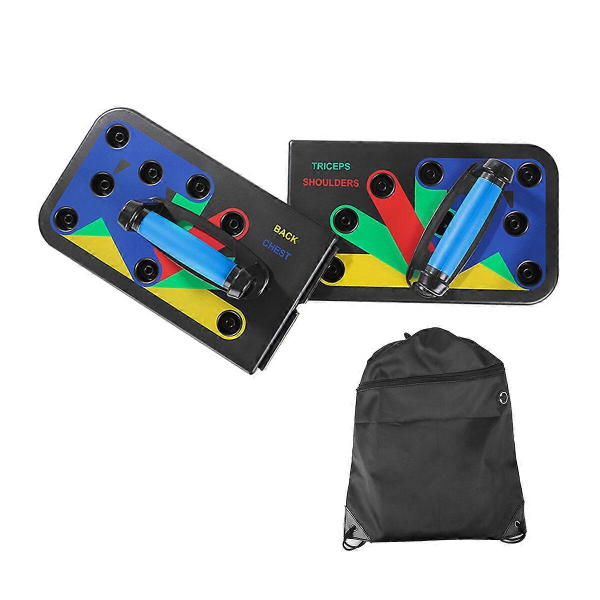 11 In 1 Removable Push Up Stand Board W/ Storage Bag Home Fitness Abdominal Muscle Training Sit-up Equipment