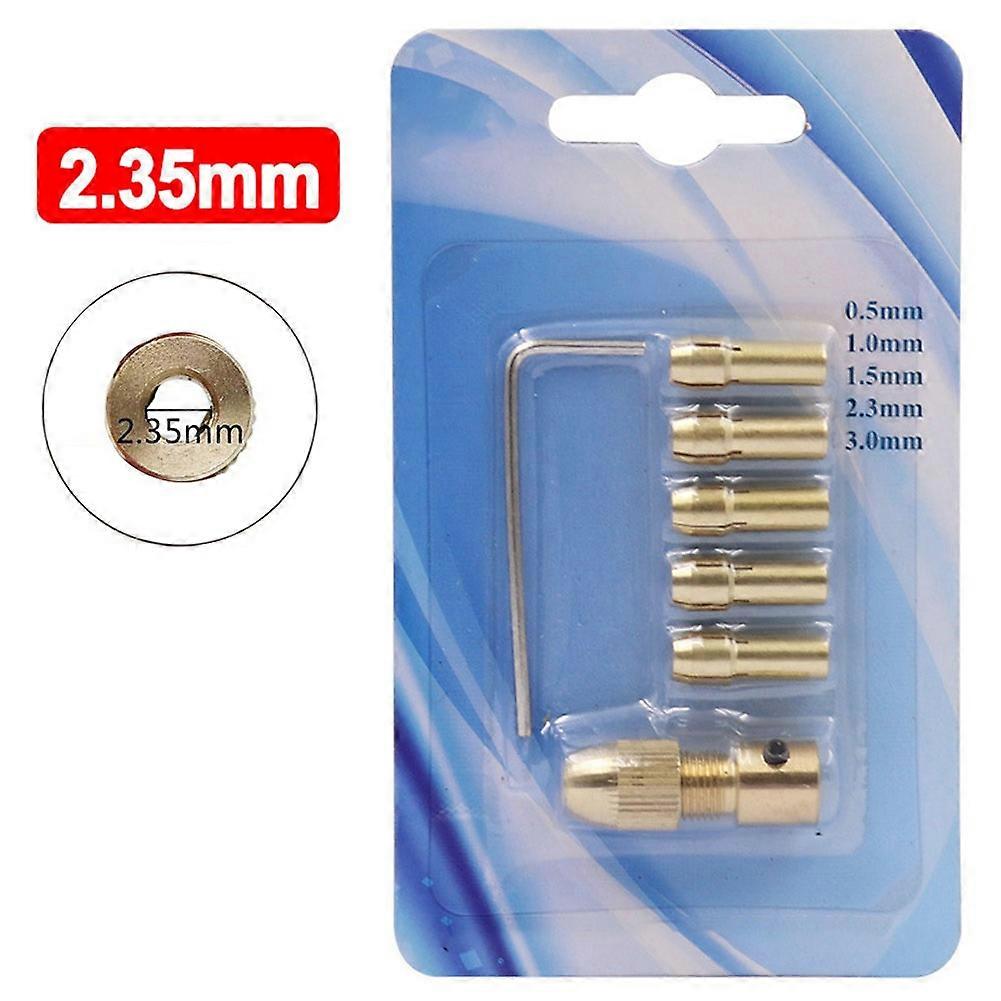 Chucks Adapter Mini Drill 235/317/405/505mm 7pc Drill Collet Gold Color For Use With Hand Drills For Motor Shaft
