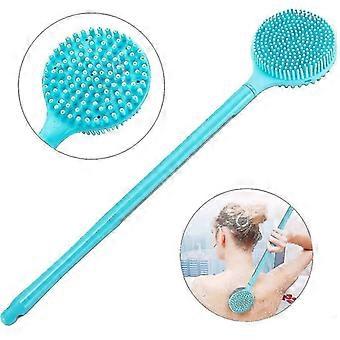 Silicone Body Brush with Long Handle and Very Soft Bristles for Shower and Bath