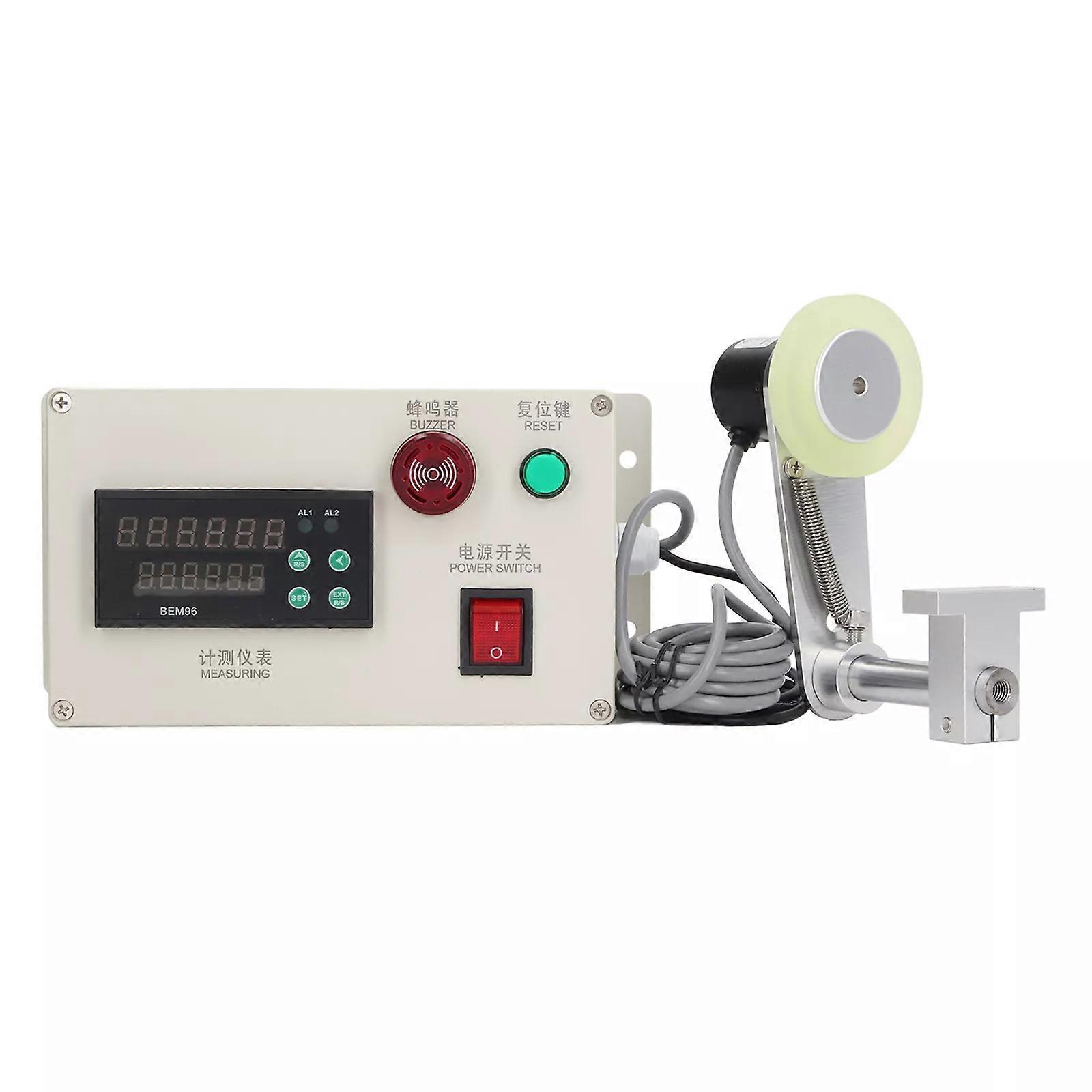 Digital Yard Meter Counter W/Spring Bracket 6 Digit Roller Cable Wheel Meter