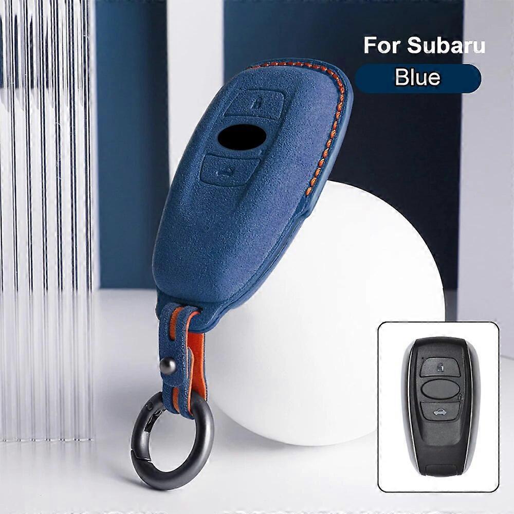 Porte-clés en daim pour Subaru BRZ Impreza Forester Outback WRX XV Crosstrek Legacy Porte-clés en daim Porte-clés Télécommande Protecteur