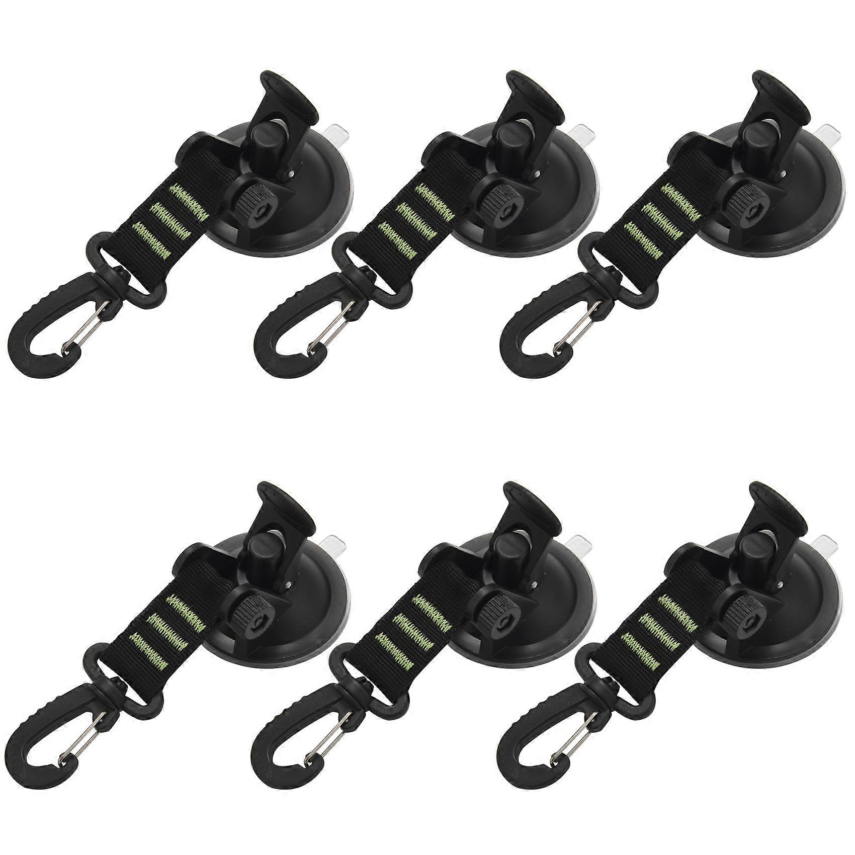 6PCS Suction Cup Anchor with Securing Hook Tie Down,Camping Tarp Accessory Use for Car Awning