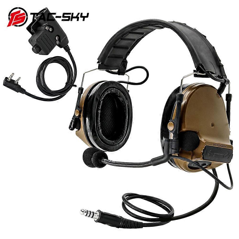 TAC-SKY Tactical COMTAC New Detachable Headband COMTAC III Tactical Headset Military Noise Reduction Airsoft Shooting Headphone