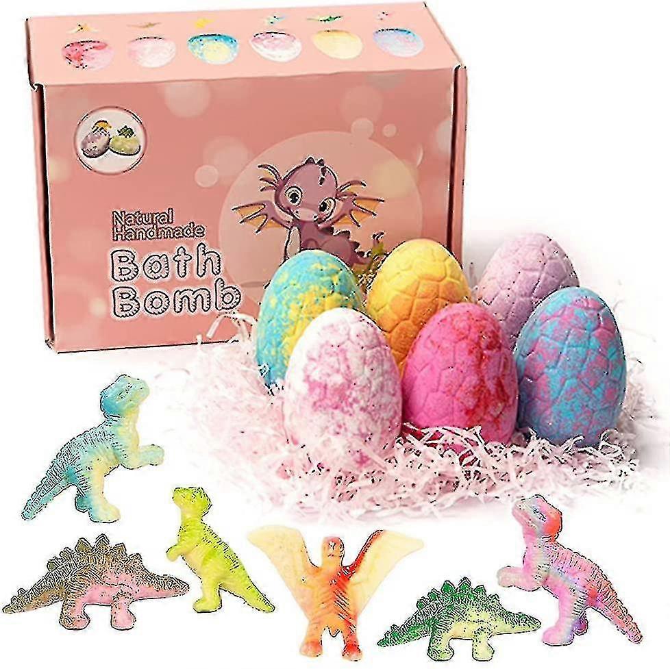 6pcs Bath Bombs, Dinosaur Egg Bath Ball For Kids