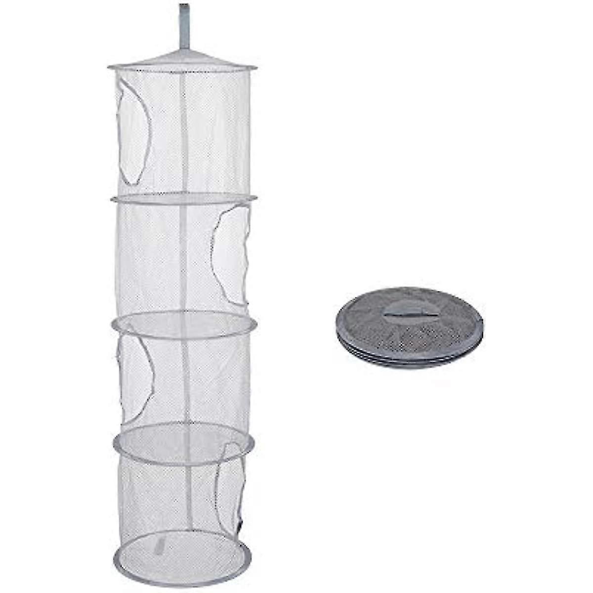 Lqkywna Hanging Storage Net Hanging Toy Storage 4 Tier Mesh Hanging Storage Basket Foldable Space Saving Organizer For Soft Toys Clothes Sundries