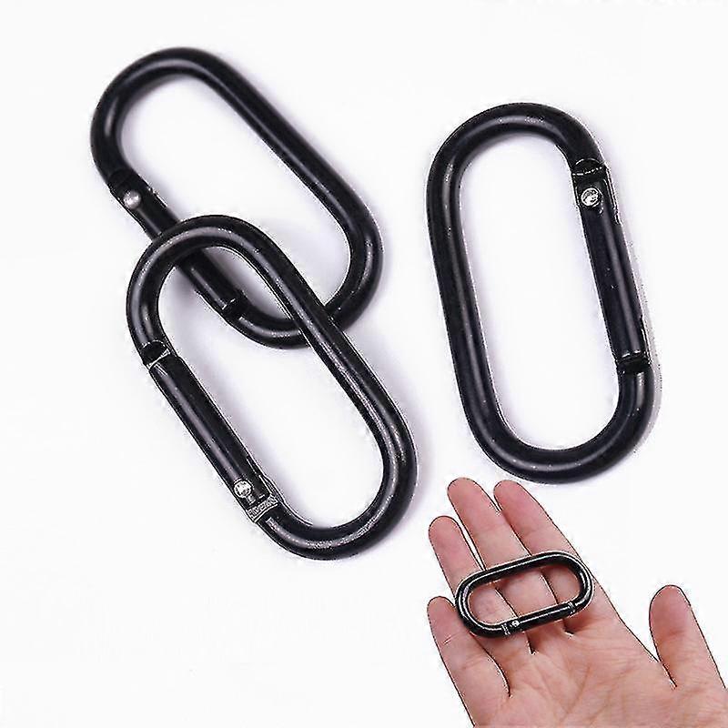 Outdoor Carabiner Spring Loop Hook (black, 10 Pcs)