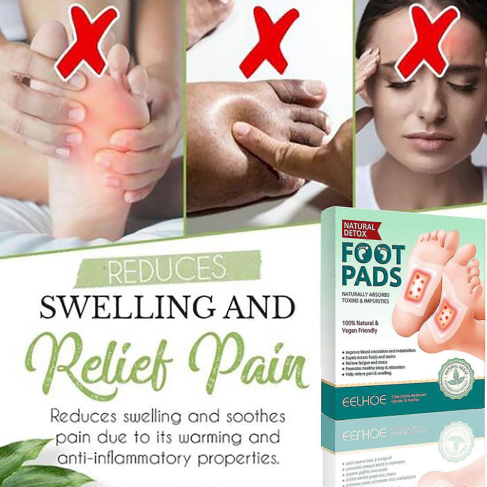 Detoxing Ginger Foot Patch Patches Moisture Removal Wormwood Foot Patches 10 Patches Box