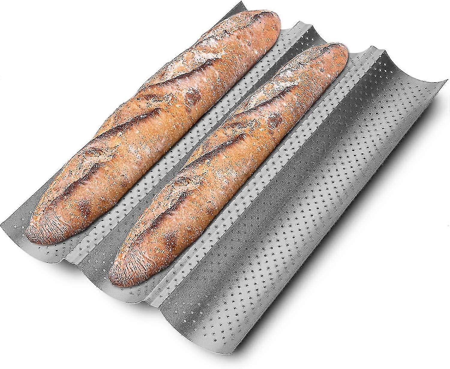 Non-stick Baguette Baking Pan, Baguette Sheet 3-baguette Tray