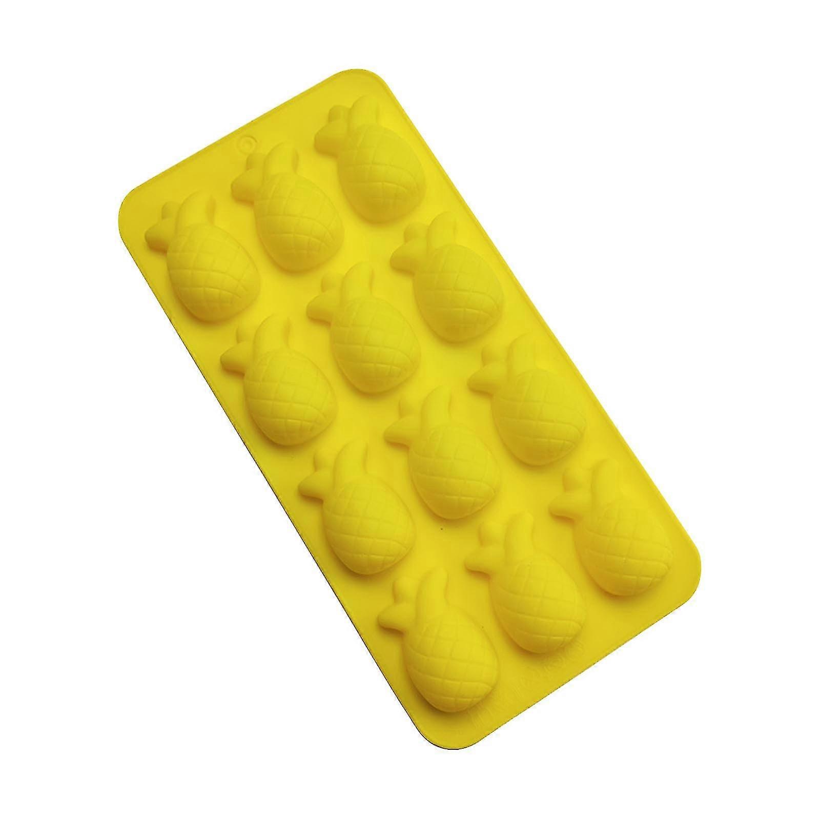 12-pineapple Silicone Chocolate Mold Ice Tray Mold Baking Silicone Mold