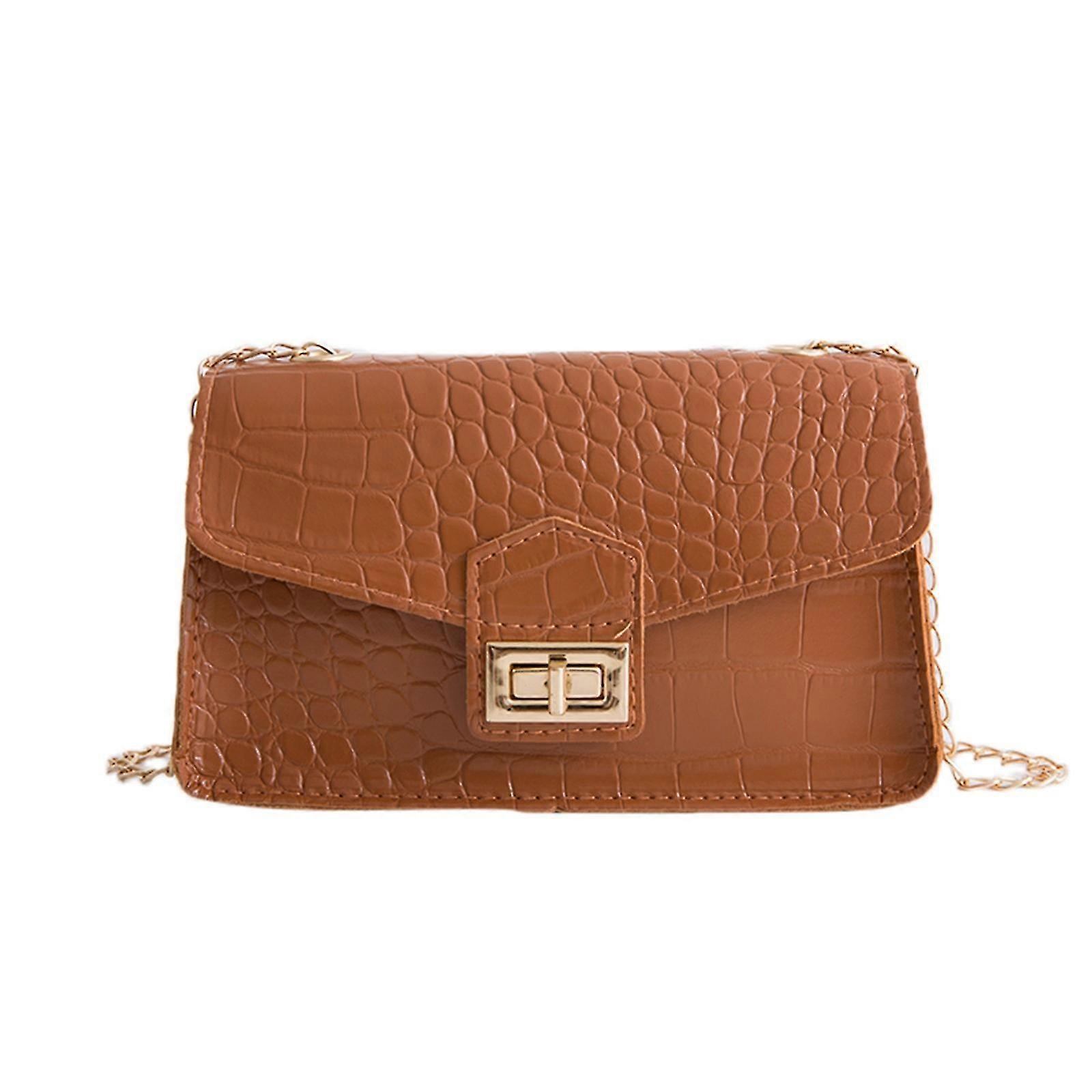 أزياء السيدات واحد الكتف سلسلة صغيرة مربع حقيبة رسول قفل حقيبة