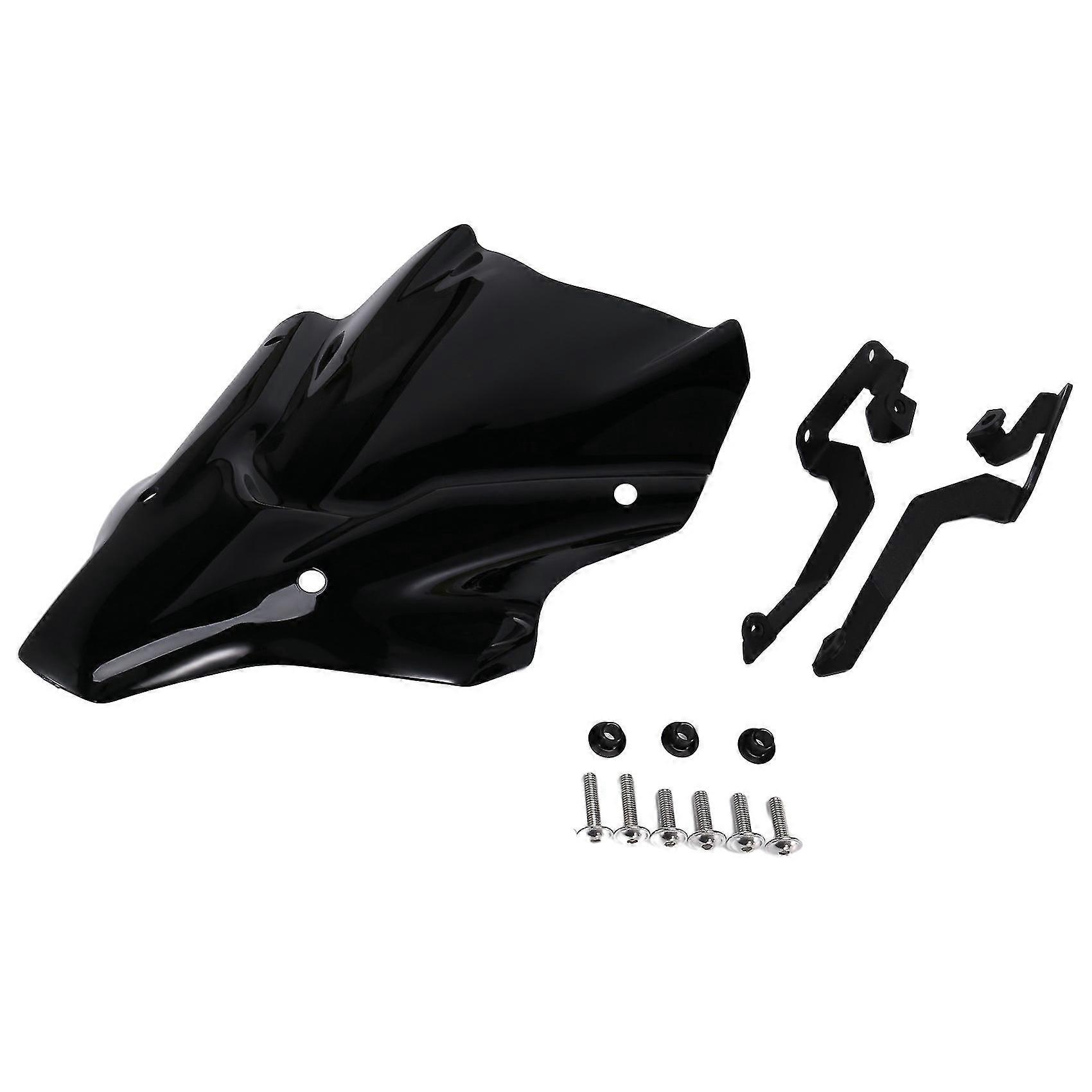 Motorcycle Windshield Windscreen Double Bubble Wind Deflector For Fz-07 Mt-07 Mt07 Fz07 2021(black)