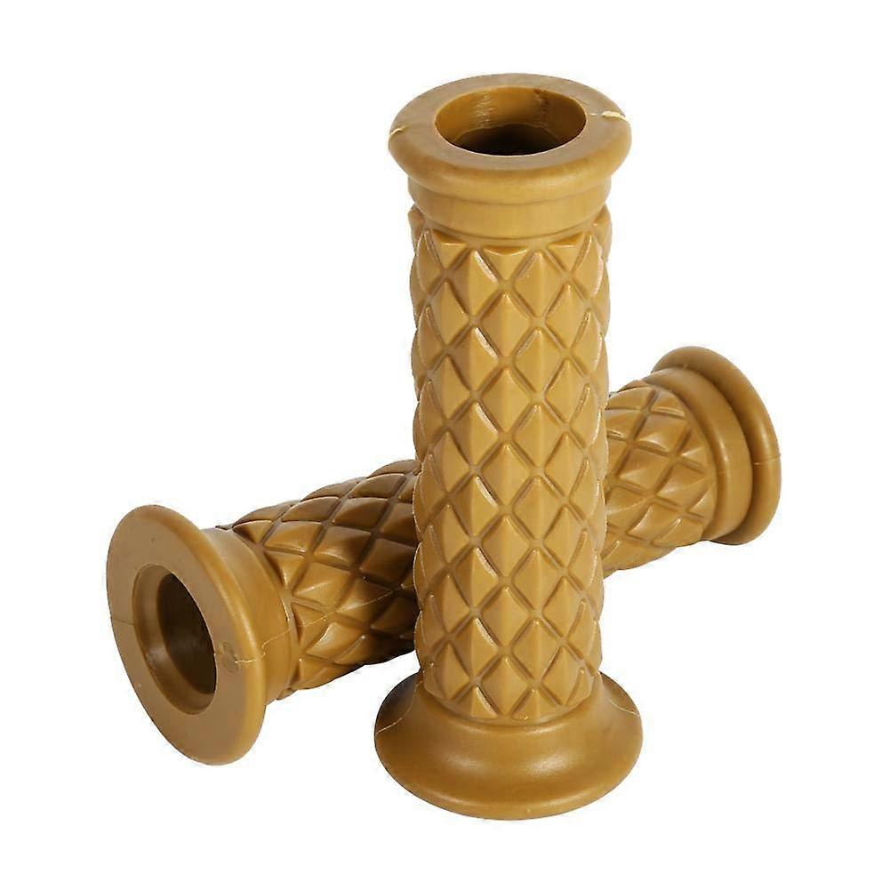 Motorcycle Hand Grips,1 Pair 22mm Handlebar Grips(Yellow)