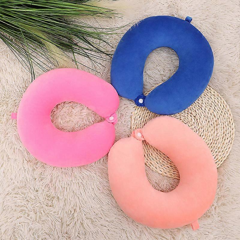 Travel Pillow Memory Foam - Head Neck Support Airplane Pillow for Traveling, Car, Home, Office, Travel Neck Flight Pillow with Attachable Snap Strap