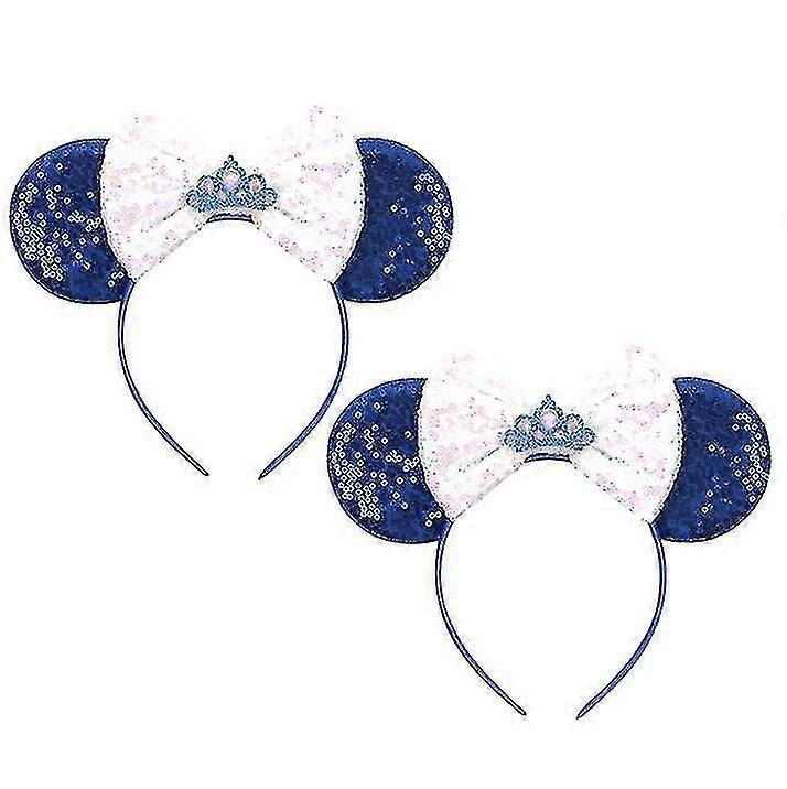 2pcs Shiny Bows Mouse Ears Headbands