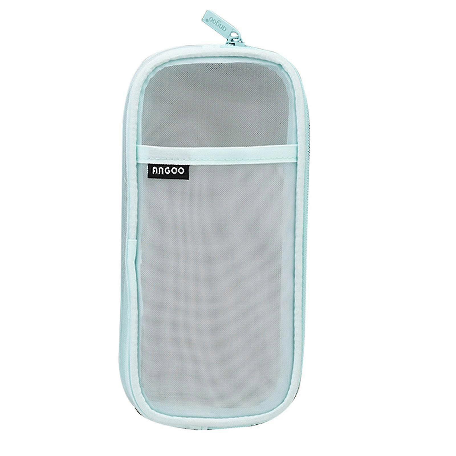 Gauze Mesh Pencil Case With Zipper Clear Pouch Travel School Transparent