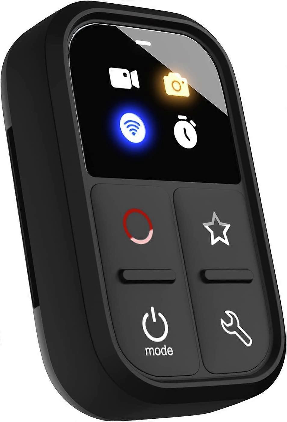 Wireless Smart Remote Control Replacement for GoPro Hero 10/9/8/Max LED Colorful Screen Built-in Battery 50M Control Distance with Stick Mount Wrist S