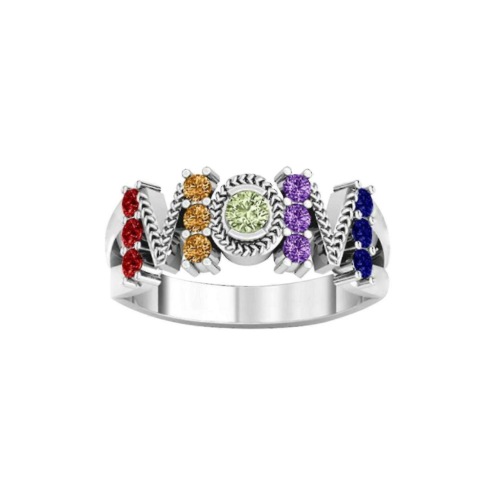 Mother's Day Gift Mom Ring Creative Color Matching Mom Ring S Impl And Versatile