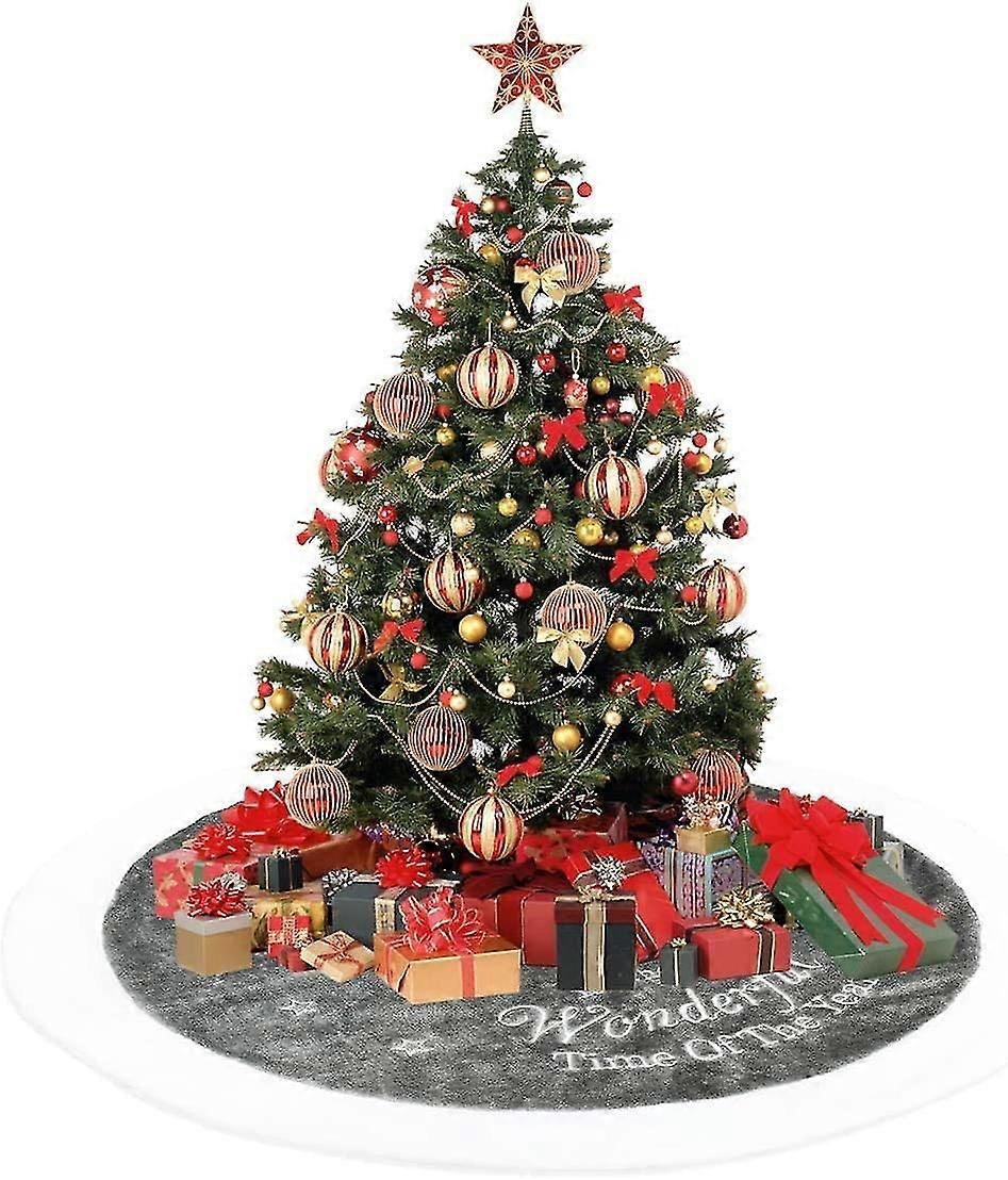 Christmas Tree Blanket Round Fur, Christmas Tree Blankets, Christmas Tree Blanket Round, Round Felt Tree Blanket, Christmas Tree Skirt Basket, Christm