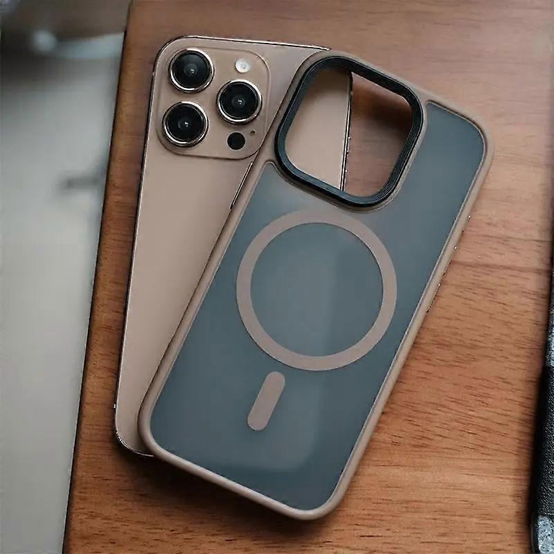 Luxury Frosted Magnetic Phone Case For iPhone 15