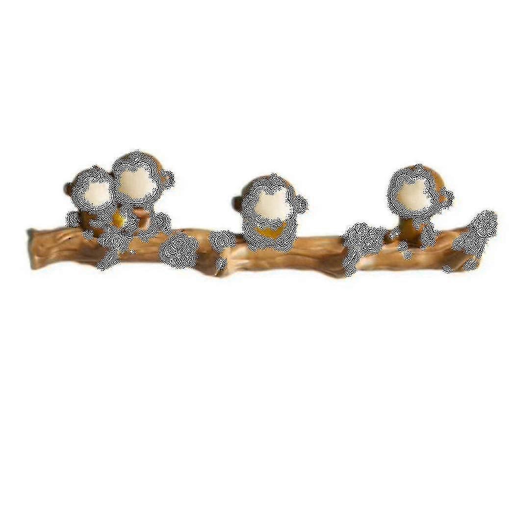 4 Hooks Wall Decorations Room Hanger Resin Monkey Hanger