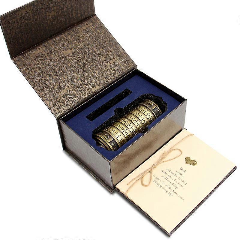 Da Vinci Code Mini Cryptex Lås Pussellådor med Dolda Fack