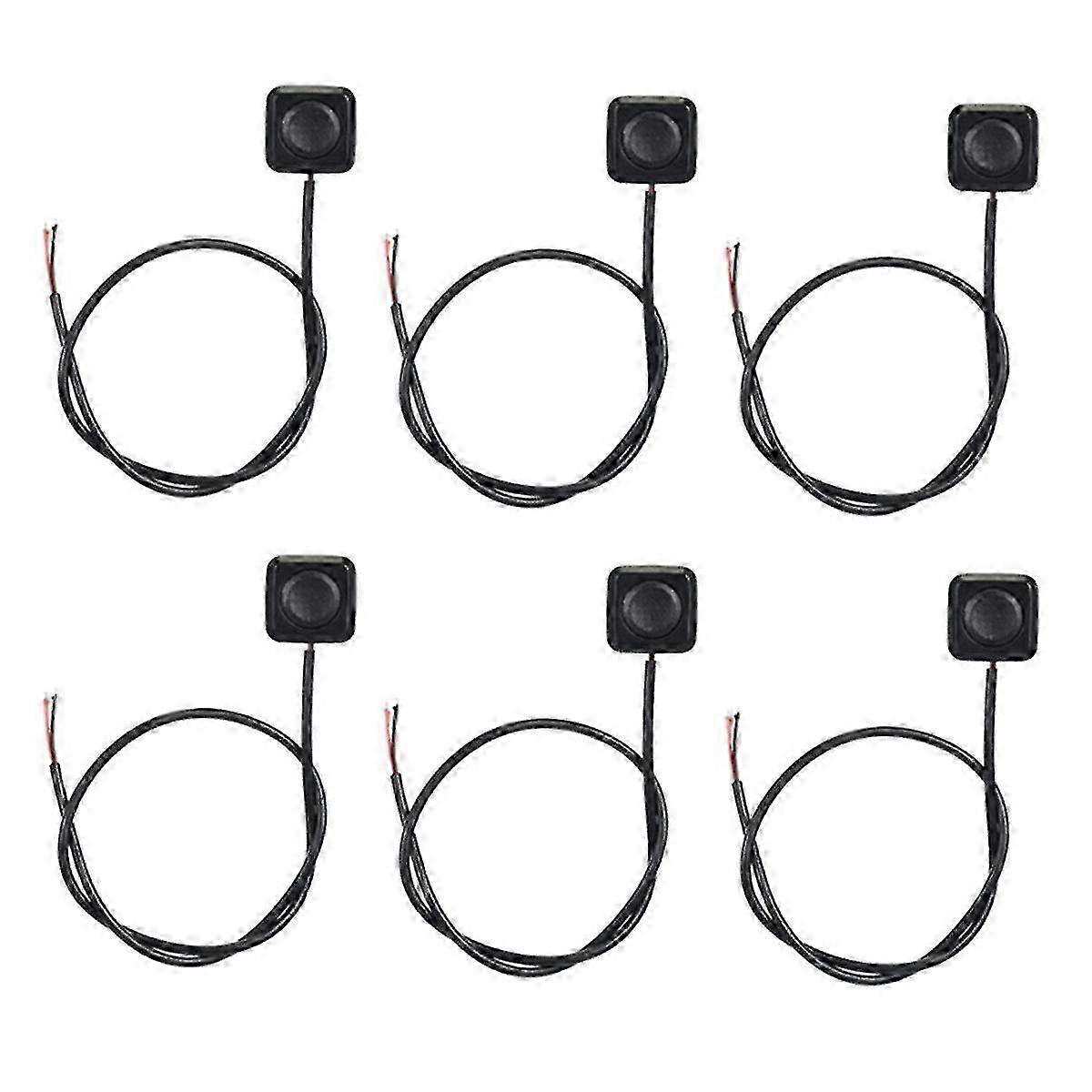 WJTG  For 6Pc Momentary Switch Set - Momentary Push Button on Off Switch 12V 24V Surface Mount Mini Button SwitchJ