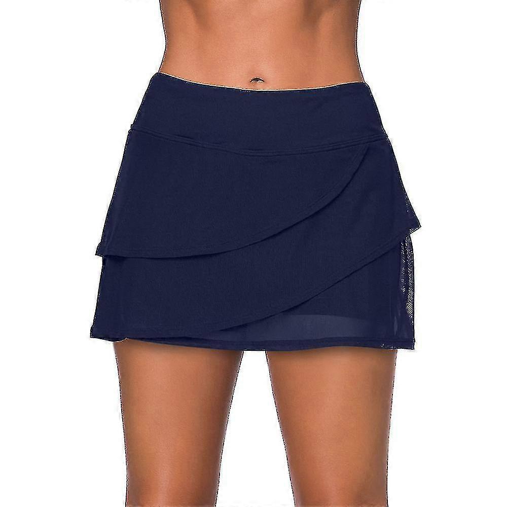 Dam hög midja badkjol Bikini Bottnar Badkläder Underdelar Tankini Boyshorts Flerfärgad valfri