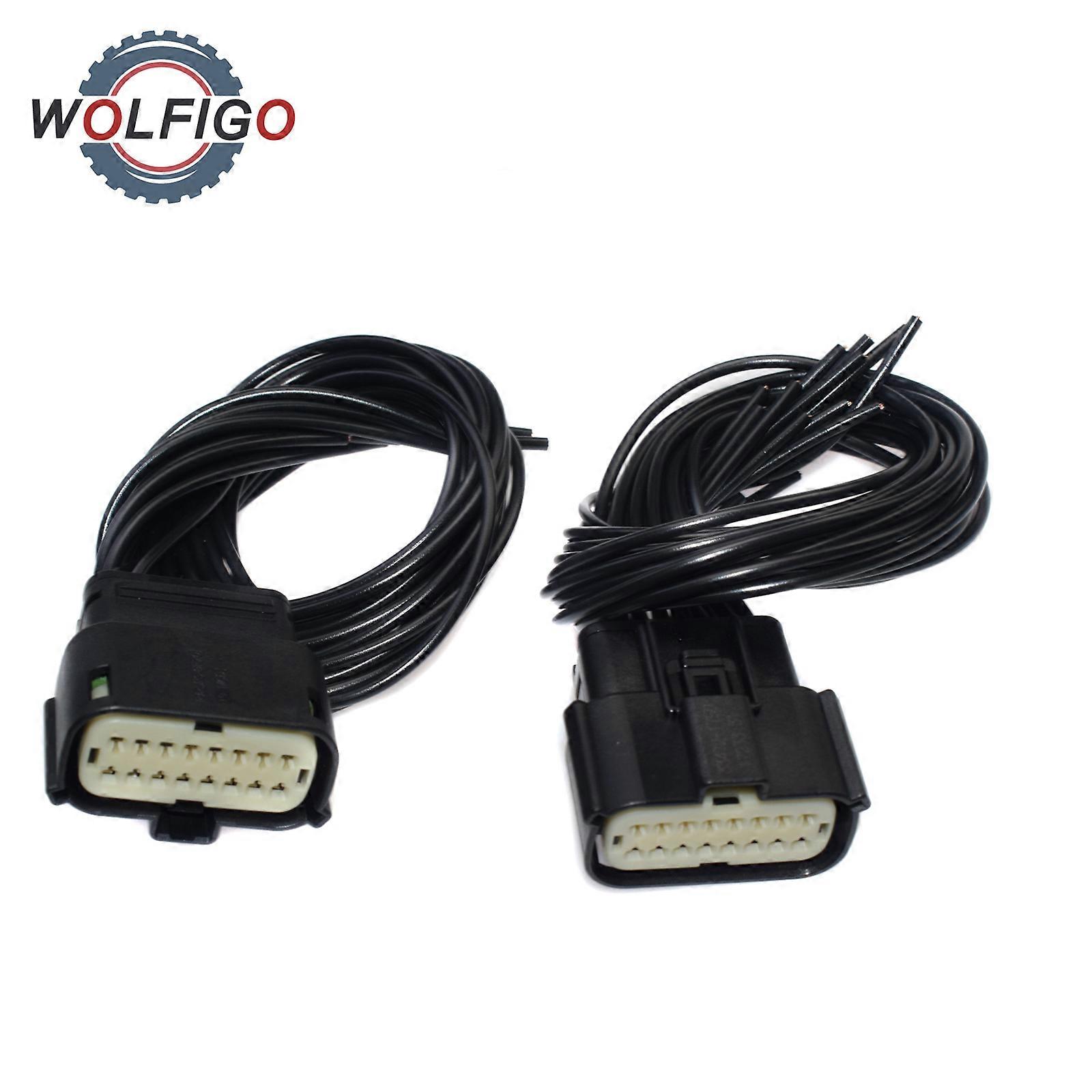 WOLFIGO Headlight Connector Pigtail Plug Cable Wire For Jeep Grand Cherokee Xenon HID SRT LED 2014-2018 68202814AA