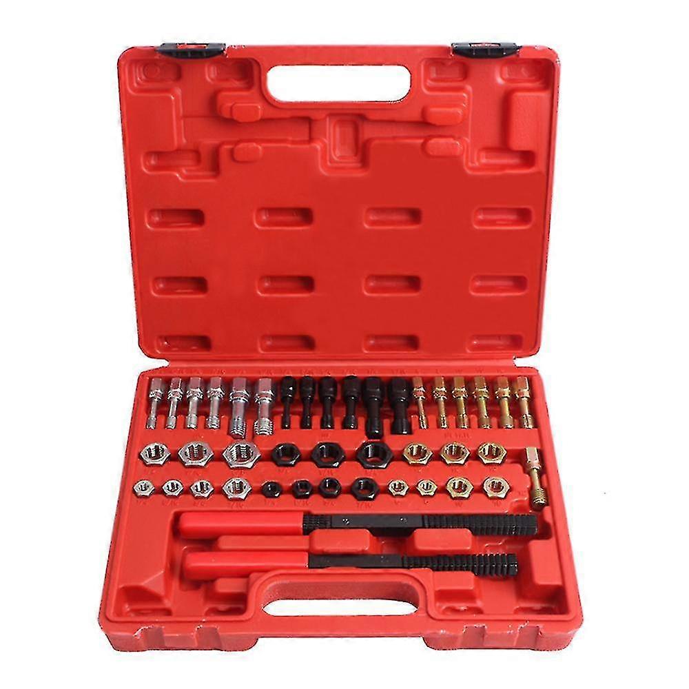 42pcs Rethread Reapir Tools Kit Metric File Thread File Unf / unc Rethreader Dies Taps