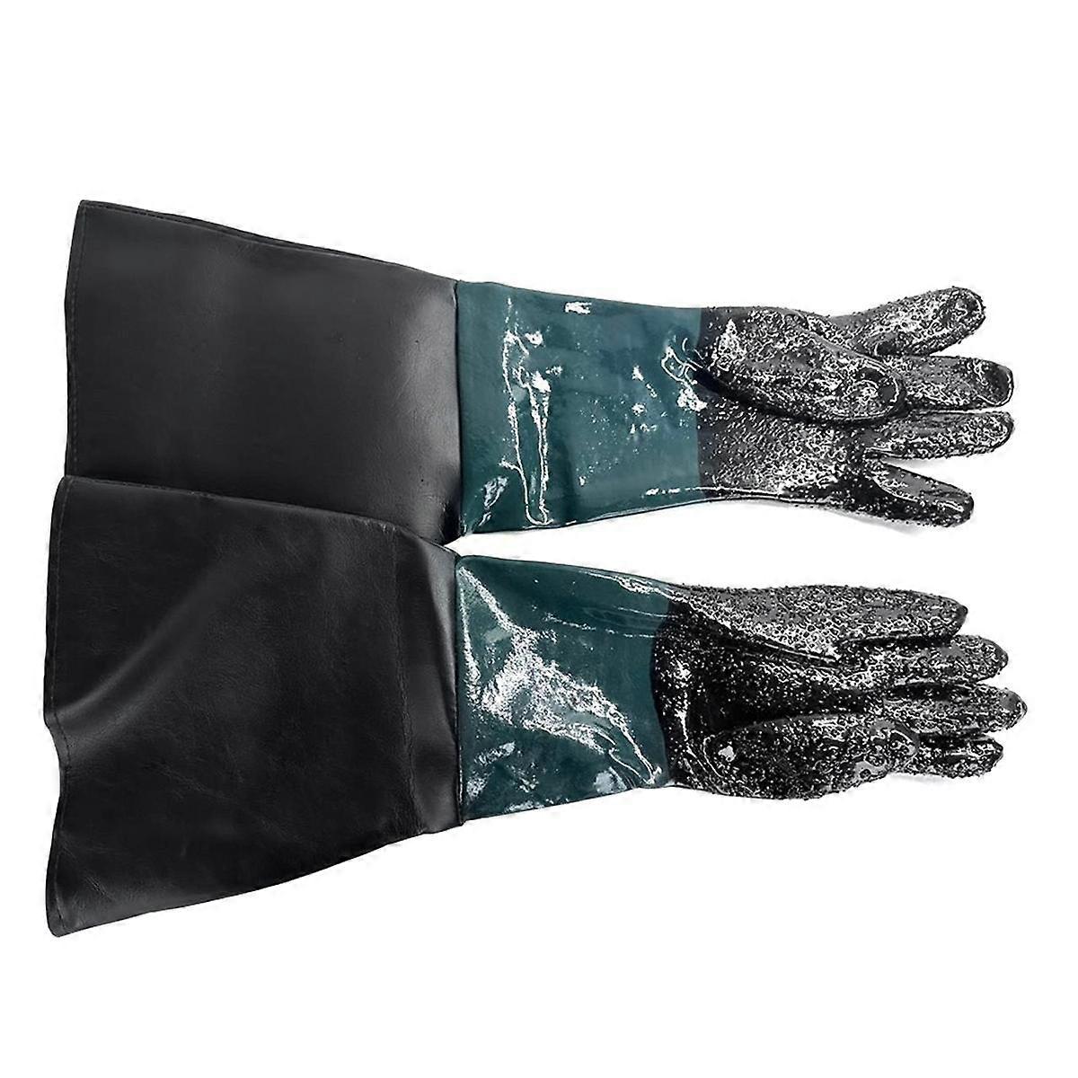 Gants en caoutchouc de sablage pour sablage Sableur Cabinet de sablage Gants de sablage SandBlaster Pièces 23,6 pouces