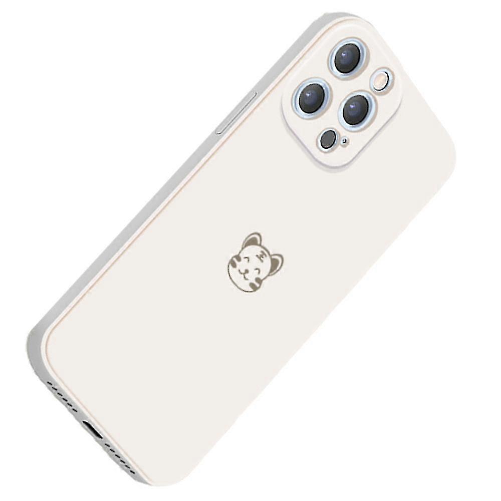Phone Case Compatible With Iphone 14, Cute Design Rubber Liquid Silicone Cover And Soft Shell Lining