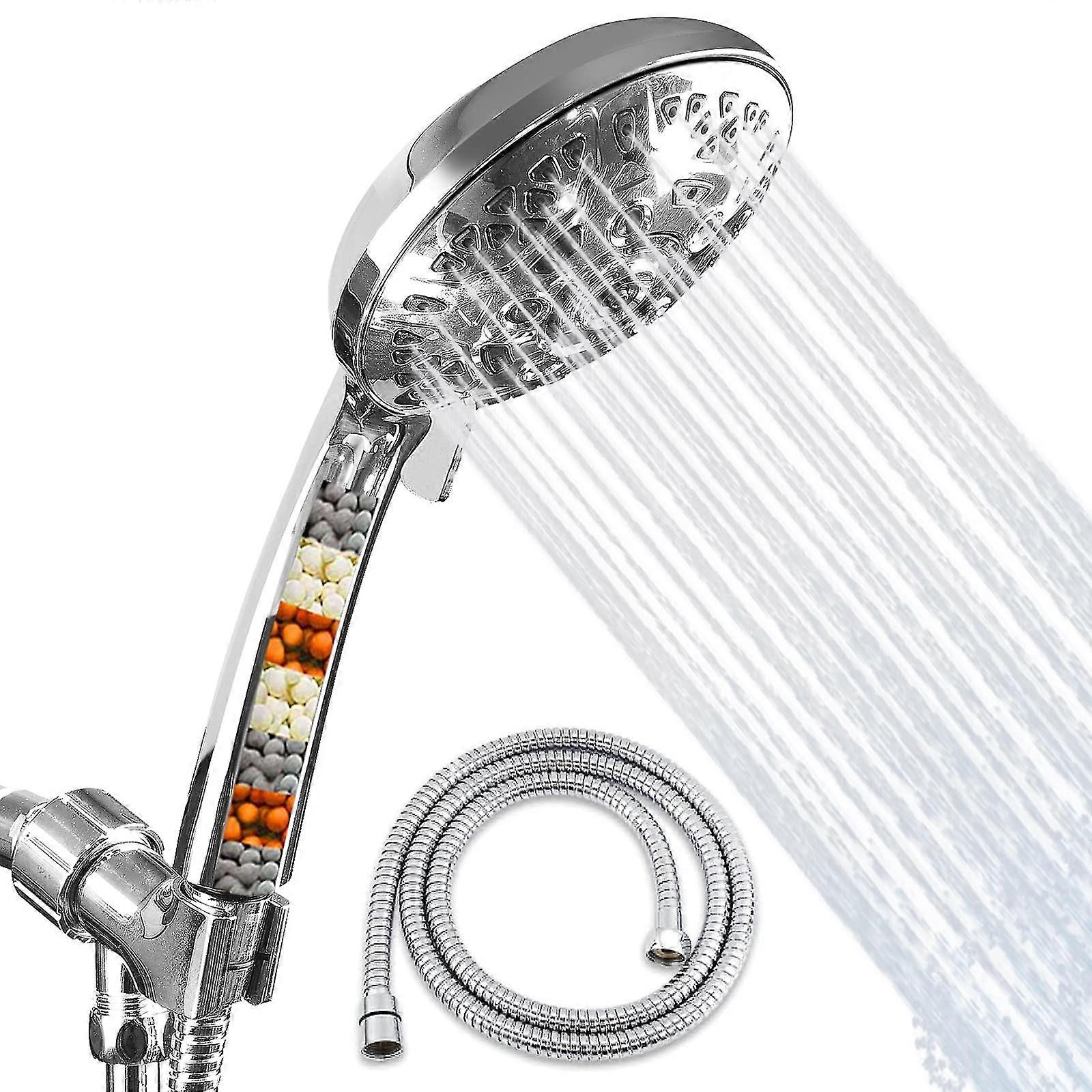 Douche filtrante portative à 10 fonctions avec tuyau de pistolet de pulvérisation Base américaine