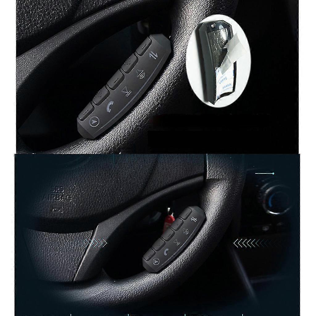 Car Steering Wheel Remote 10 Buttons Led Up Radio Use Dvd Player Gps -funct Wireless