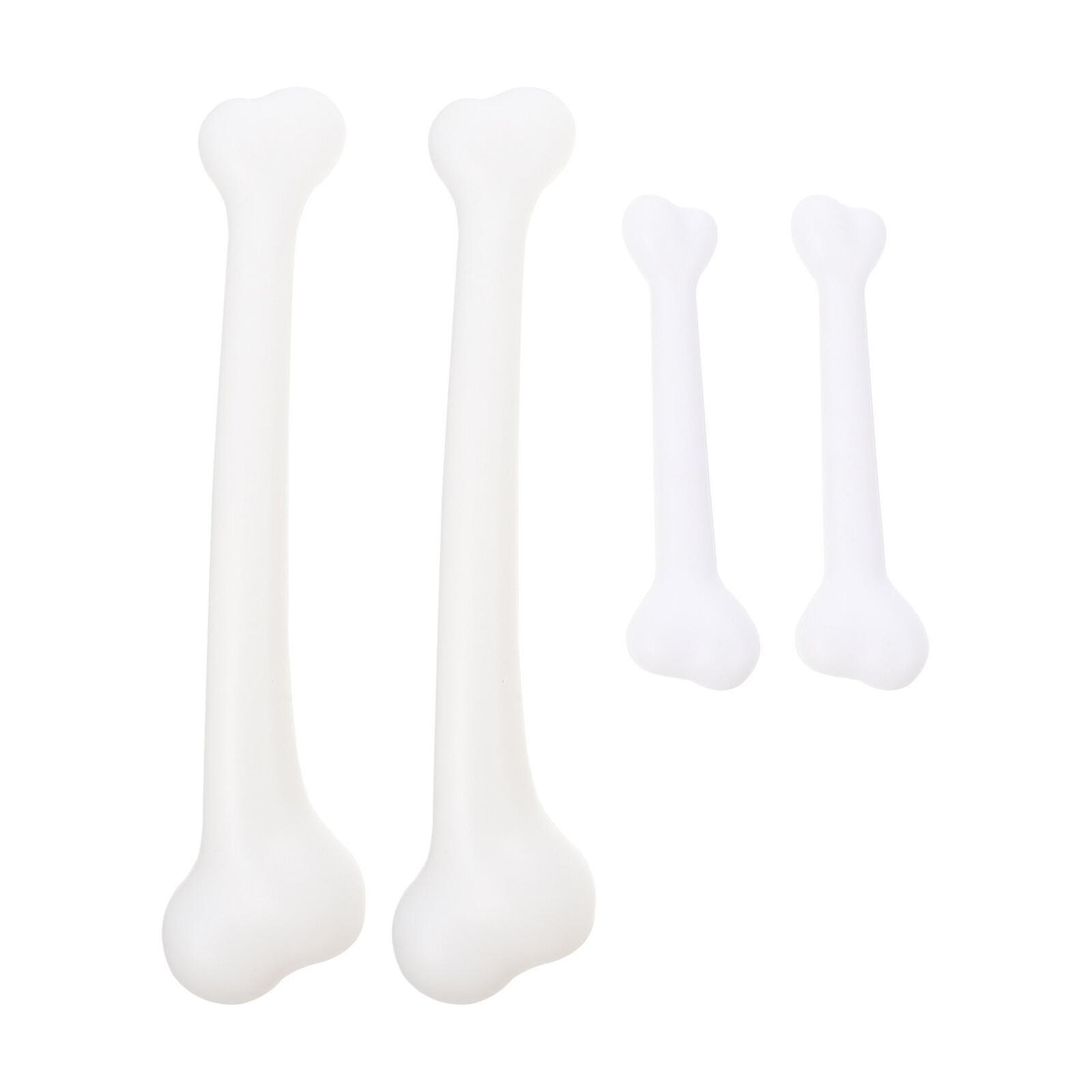 4pcs Halloween Bones Props Simulative Human Skeleton Bones Plastic Bones Model